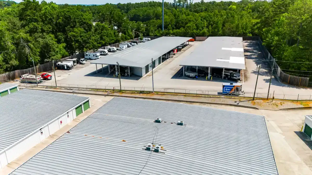 Washington Rd Self Storage Blanchard - Aerial RV Parking 1