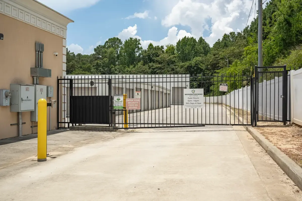 Washington Rd Self Storage - Exterior Gated Entrance