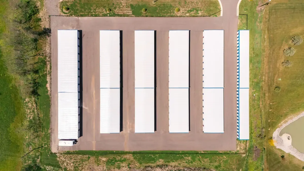 Legacy Self Storage storage facility drone view 