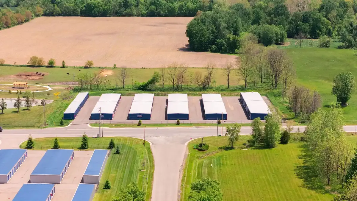 Legacy Self Storage storage units drone view 