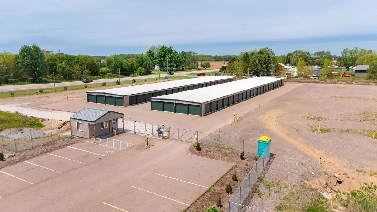Legacy Self Storage Winstanley drone view of facility