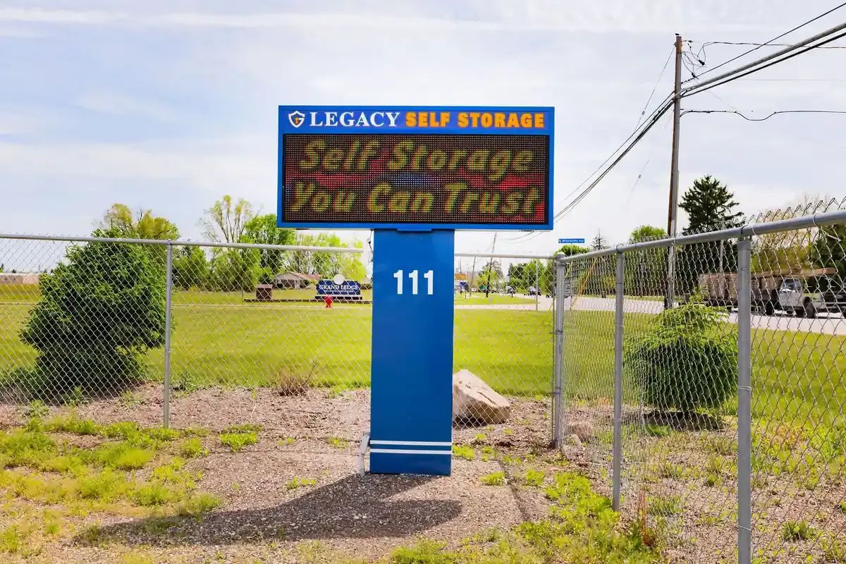 Legacy Self Storage Winstanley signage 