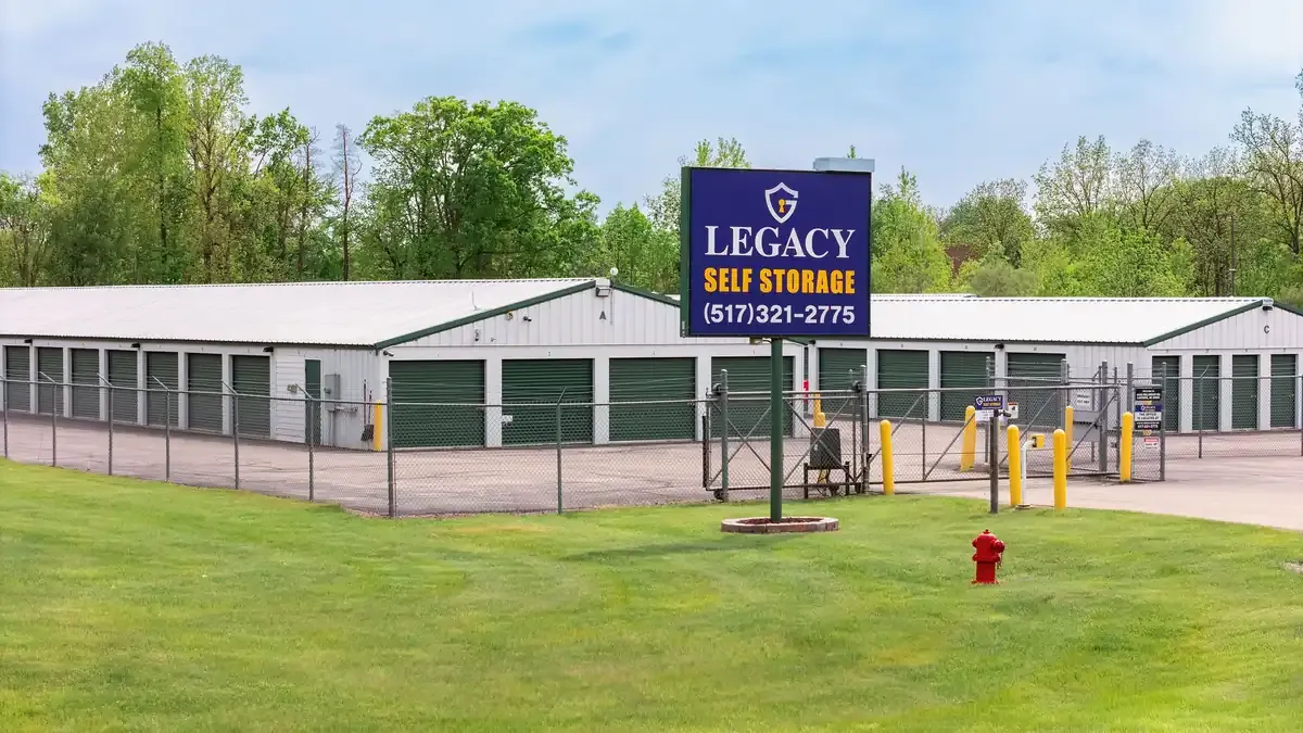 Legacy Self Storage Milwood signage 
