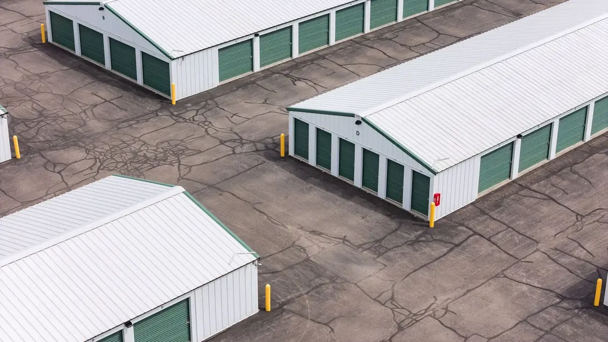 Legacy Self Storage Milwood facility drone view 